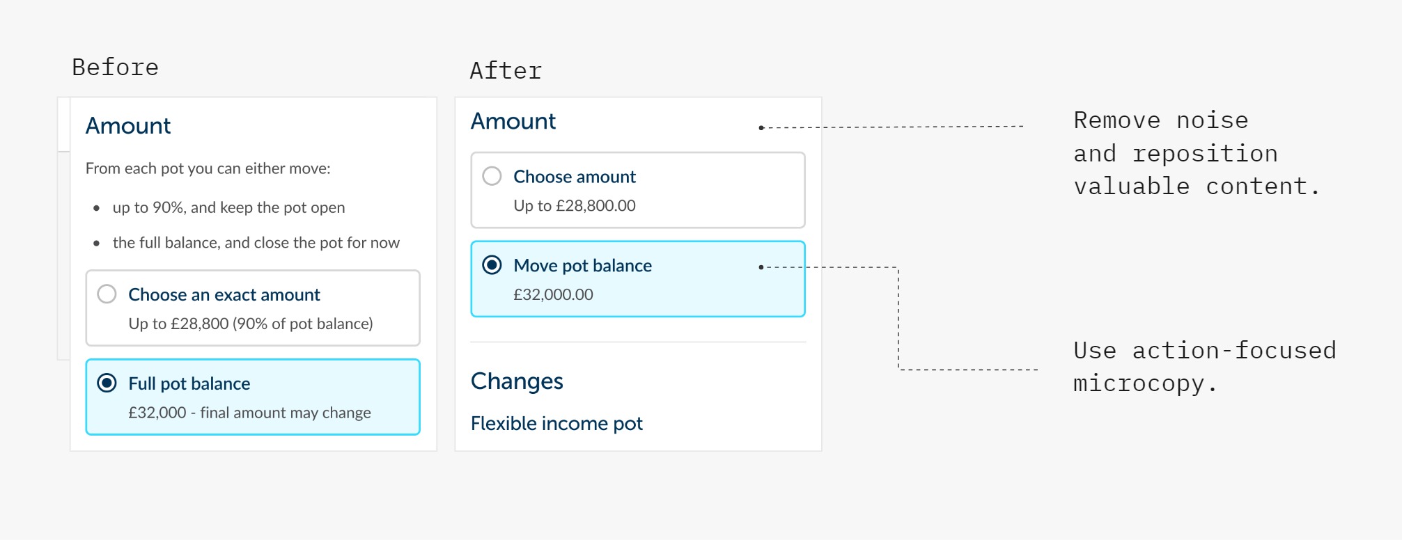 Visual-hierarchy-radio-actions